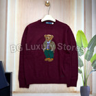 Polo Ralph Lauren Burgundy Polo Bear Sweater Women s Medium Nwt