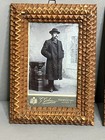 19th Antique German Victorian Tramp Art Two Frames Black Forest Wood Hand Carved