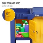 Janitorial Cart With Key-locking Cabinet 15 Gallon Bag 500 Lbs Capacity
