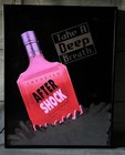 After Shock Lighted Liqueur Hot Cool Sign 12 5    X 16    Electric Bar Vintage Retro