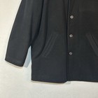 J Crew Peacoat Mens Xl Black Wool Blend Thinsulate Lined Winter Jacket Coat