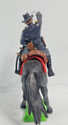Britains Deetail Uscw Union Cavalry Officer W saber Stallion Vtg 1970s Plastic