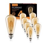  Led Edison Bulb dimmable 4watt equivalent 40w 2700k Warm 8 2700k-warm White