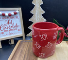 Rae Dunn By Magenta    joy Joy Joy    With Christmas Red 20oz Mug - Brand New