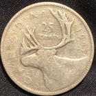 1947 Canada 25 Cents Silver Coin - Vg  very Good  Condition