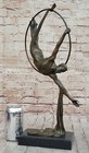 Aldo Vitaleh Bronze Sculpture Signed Figurative Cirque Artwork Figurine