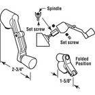 New Universal Folding Crank Handle White Diecast Replacement For Casement Window