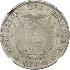 1855-quito Gj Ecuador Silver 4 Reales Quito Mint Km 37 Ngc Vf-30