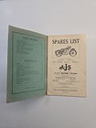 1948 Spares List For  350 Cc And 500 Cc Single Cylinder A j s  Manual