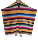 Mexican Poncho Serape Small Size Blanket  Label Multicolor