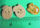  3  Vintage 3 4  Kitty Cat Yellow Gold Plastic 2-hole Novelty Craft Buttons-c861