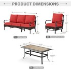5seats Patio Furniture Set Outdoor Furniture Rattan Patio Conversation Sets Sofa