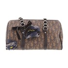 Christian Dior Trotter Used Flower Handbag Brown Pvc Vintage  ec853 S