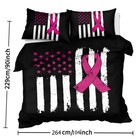 American Red Ribbon Duvet Cover Set King Quilt Cover With Pillowcase 3x Bedroom