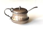 S  Blanckensee   Sons Chester England Sterling Mustard Pot Cobalt Insert x274