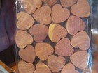 20 Organic Aromatic 1  Cedar Wood Hearts Repels Insects Keeps Clothes Fresh 