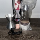 Vintage 2005 Lava Lite Model 5200 Silver Streak Lava Lamp - Red   Clear