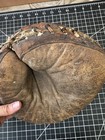 Vintage Leather Catcher   s Mitt     Early Baseball Glove  Well-worn Collectible
