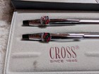 Cross Cadillac Silver Chrome Ballpoint Pen And Mechanical Pencil Set