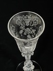 Vintage Cambridge Rose Point Clear Crystal 5 1 4    Etched Cordial Glass