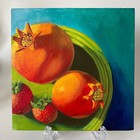 Original Fruit Still Life Paintings On Board Set 2 Modern Kitchen Wall Art