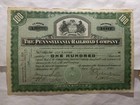  Pennsylvania Railroad Company Stock Certificate 1924 Eagle W Horses Vignette