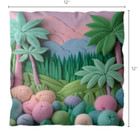 Nursery Kids Room Throw Pillow Yarn Forest 12x12  16x16  24x24  Polyester