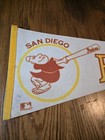 Vintage 1970s San Diego Padres Friar Mlb Baseball 30 X 12 Full Size Pennant Flag