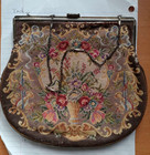 Antique Chinese Qing Sterling Silver Jade Jadeite Silk Purse Bag