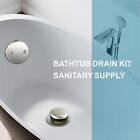 Brushed Nickel Bathtub Drain Tip-toe Set With 2-hole Overflow Faceplate Tub Kit