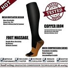 New Copper Compression Socks 20-30mmhg Graduated Support Mens Womens S-xxl