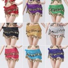 Belly Dance Sequin Hip Scarf Tassel Chiffon Waist Belt Skirt Costume Performance