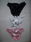 Shein Tween Girls 3pk Ruffle Satin Polka Dot Bikini Panties Pink white black