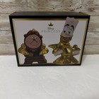 New Disney Beauty   The Beast Cogsworth Clock Lumiere Salt   Pepper Shakers Set