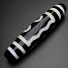 Himalayan Ancient Tibetan Dzi Bead Old Agate 5 Eyes Totem Amulet Pendant 58  13mm