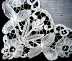 Antique 19c Brussels Wedding  Handkerchief Duchess Lace Hand Done 