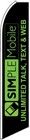 Simple Mobile Flutter Feather Flag Swooper Tall Advertising Sign Banner