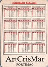 1989 Miami Vice Calendar 10 X 7 Cm  4  X 2 75   Portugal Don Johnson Vintage  1