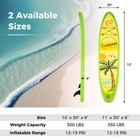 Goplus Inflatable Stand Up Paddle Board W  3 Fins Backpack Non-slip Deck Pump
