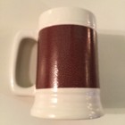 Nfl Stein Mug Official Football Ceramic 16 Oz Brown White