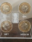 2026 Fifa World Cup Mexico 20 Pesos Set 4 Coins Cdmx Gdl Mty Acrylic Display
