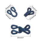 Sewing Hooks And Eye  14pcs - Polyester Covered  navy Blue  23mm Length 