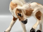Vintage Handmade Real Fur Miniature Horse Brown   White With Glass Eyes