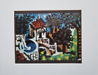 Pablo Picasso  villa With Pigeons   Matted Offset Color Lithograph 1971
