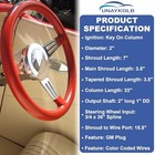 Chrome 33 Inch Tilt Steering Column Shift For 1946-1975 Truck Cars  Gm Style 