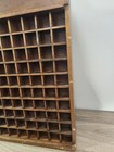 Vintage Wooden Thimble Case Pleziglass Wall 100 Cubbies Miniatures Display Hangs