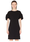New  Akris Punto Layered Sleeve Dress In Black - Size 6  d4469