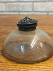 Antique Vintage Early Victorian  Georgian Hand Blown Glass   Pewter Inkwell