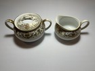 Noritake Christmas Ball China 174 Sugar creamer Set Green Stamp See Pics descrip