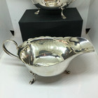 Pair Of Mappin   Webb Sterling Silver 188g Sauce gravy Boats 1936 Edward Viii
